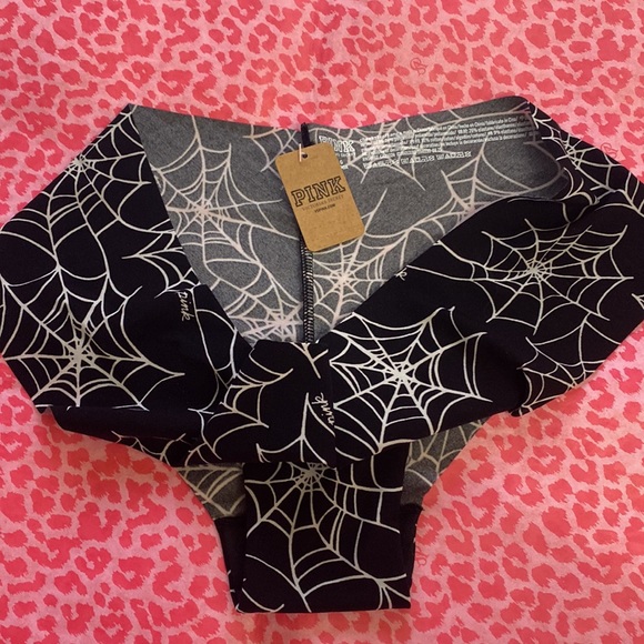 PINK Sexy Cheekster Halloween Spider Webs L NWT - Picture 2 of 2